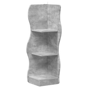 vidaXL Rohov&aacute; police Betonově &scaron;ed&aacute; 34 x 33 x 102 cm Kompozitn&iacute; dřevo