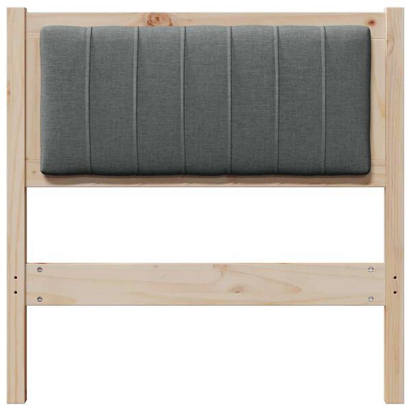 vidaXL Čalouněné čelo postele s čelo Hnědá 75 cm Masivní borové dřevo