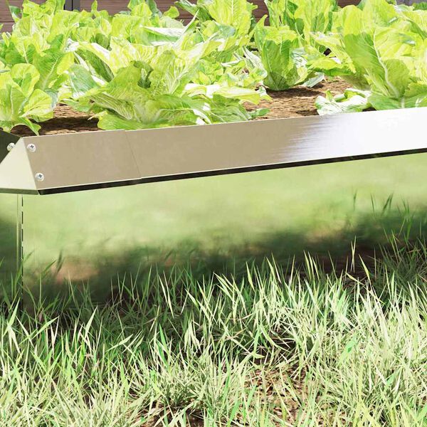 vidaXL Plaňka na &scaron;neky Stř&iacute;brn&aacute; 100 x 3,5 x 25 cm Nerezov&aacute; ocel