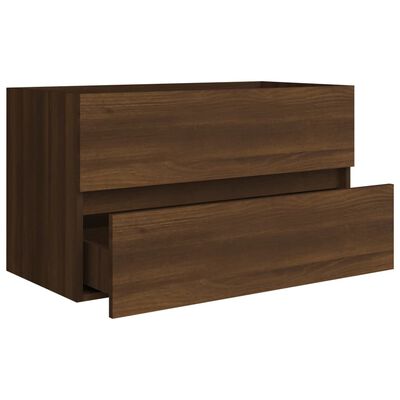 vidaXL Umyvadlová skříňka hnědý dub 80x38,5x45 cm kompozitní dřevo