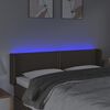 vidaXL Čelo postele s LED taupe 147 x 16 x 78/88 cm textil