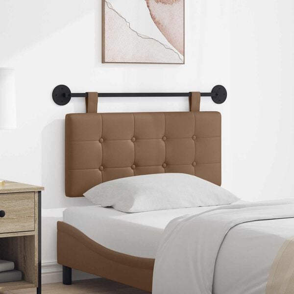 vidaXL Z&aacute;věsn&aacute; čeln&iacute; deska Cappuccino 100 x 55 x 5 cm Uměl&aacute; kůže