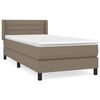 vidaXL Box spring postel s matrac&iacute; taupe 90x190 cm textil