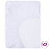 vidaXL Nap&iacute;nac&iacute; prostěradla voděodoln&aacute; 2 ks bavlna 70 x 140 cm b&iacute;l&aacute;