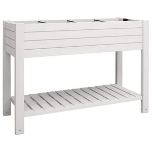 vidaXL Zahradn&iacute; vyv&yacute;&scaron;en&yacute; z&aacute;hon b&iacute;l&yacute; 110 x 45 x 79 cm polypropylen