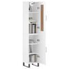 vidaXL Skř&iacute;ň highboard b&iacute;l&aacute; s vysok&yacute;m leskem 34,5x34x180 cm kompozit