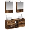 vidaXL Sada koupelnov&yacute;ch skř&iacute;něk 5 pcs Star&eacute; dřevo 50 x 14,5 x 70 cm
