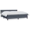vidaXL Box spring postel s matrac&iacute; tmavě &scaron;ed&aacute; 200x220 cm samet