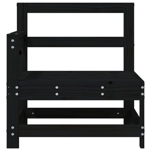 vidaXL Zahradní rohové pohovky 2 ks černé masivní borové dřevo