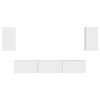 vidaXL Sestava TV skř&iacute;něk 5 pcs Vysoce leskl&aacute; b&iacute;l&aacute; kompozitn&iacute; dřevo