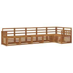 vidaXL Rohov&aacute; sofa sada 6 pcs Př&iacute;rodn&iacute; Masivn&iacute; ak&aacute;tov&eacute; dřevo