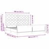 vidaXL R&aacute;m postele s čelo Kr&eacute;mov&aacute; 200 x 200 cm textil