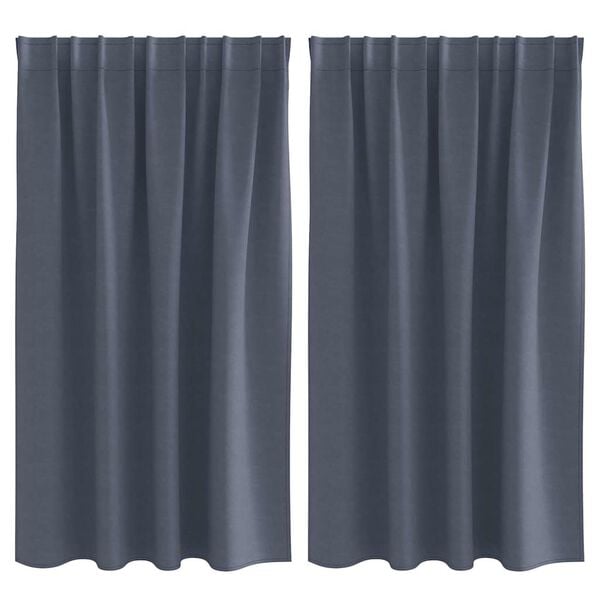 vidaXL Z&aacute;věsy na zatemněn&iacute; s kroužky 2 pcs Antracit 140 x 140 cm
