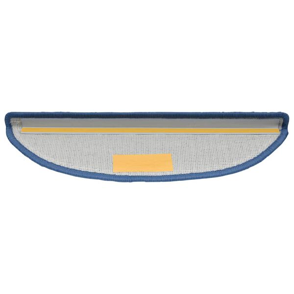 vidaXL Schodov&eacute; rohože 20 ks 56 x 17 x 3 cm modr&eacute;, půlkulat&eacute;