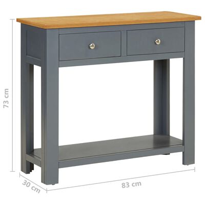 vidaXL Konzolový stolek 83 x 30 x 73 cm masivní dubové dřevo