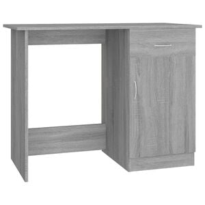 vidaXL Psac&iacute; stůl &scaron;ed&yacute; sonoma 100 x 50 x 76 cm kompozitn&iacute; dřevo