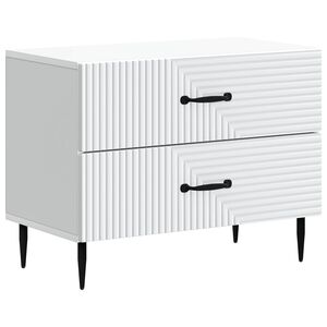 vidaXL Nočn&iacute; skř&iacute;ňka B&iacute;l&aacute; 62 x 34,5 x 47,5 cm Kompozitn&iacute; dřevo