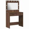 vidaXL Kosmetick&yacute; stůl Hněd&yacute; dub 78,5 x 41 x 135 cm Kompozitn&iacute; dřevo