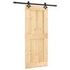 vidaXL Posuvn&eacute; dveře Přirozen&aacute; a čern&aacute; 85 x 210 cm
