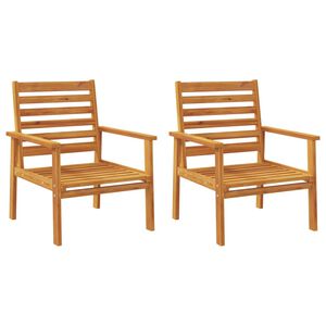 vidaXL Zahradn&iacute; židle 2 ks 66,5 x 65 x 81 cm masivn&iacute; ak&aacute;ciov&eacute; dřevo
