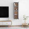 vidaXL | N&aacute;stěnn&yacute; TV kabinet | 2 pcs Betonov&aacute; &scaron;ed&aacute; 30.5 x 30 x 60 cm