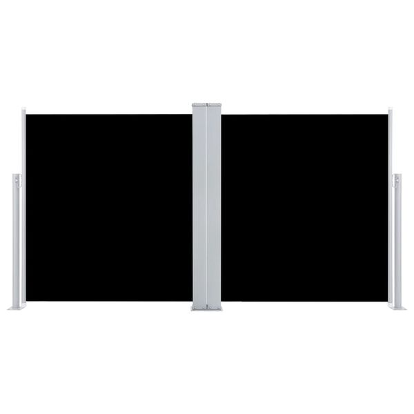 vidaXL Zatahovací boční markýza / zástěna černá 120 x 600 cm