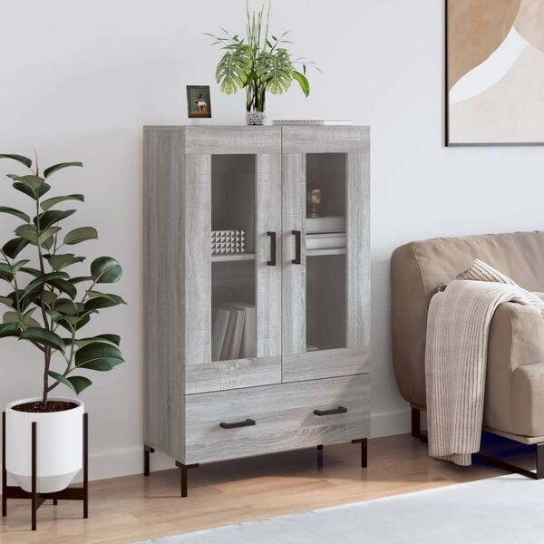 vidaXL Skř&iacute;ň highboard &scaron;ed&aacute; sonoma 69,5 x 31 x 115 cm kompozitn&iacute; dřevo