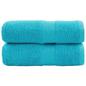 vidaXL Pr&eacute;miov&eacute; myc&iacute; utěrky SOLUND 2 ks tyrkysov&eacute; 30x30 cm 600 g/m&sup2;