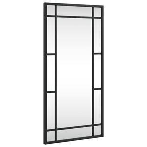 vidaXL N&aacute;stěnn&eacute; zrcadlo čern&eacute; 30 x 60 cm obd&eacute;ln&iacute;k železo