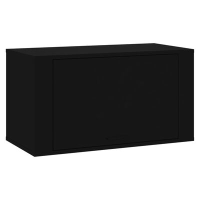vidaXL Nástěnný botník černý 70 x 35 x 38 cm kompozitní dřevo