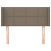 vidaXL Čelo postele typu u&scaron;&aacute;k taupe 83 x 16 x 78/88 cm textil