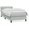 vidaXL Box spring postel s matrac&iacute; světle &scaron;ed&aacute; 100x210 cm samet