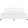 vidaXL Postel s boxspringem s matrac&iacute; B&iacute;l&aacute; 200 x 200 cm Uměl&aacute; kůže