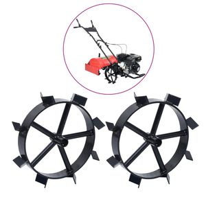 vidaXL Kovov&aacute; kola pro benz&iacute;nov&yacute; kultiv&aacute;tor 6,5 HP 2 ks