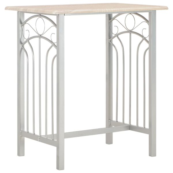 vidaXL 3dílný barový set dřevo a ocel