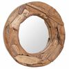 vidaXL Dekorativn&iacute; zrcadlo teak 60 cm kulat&eacute;