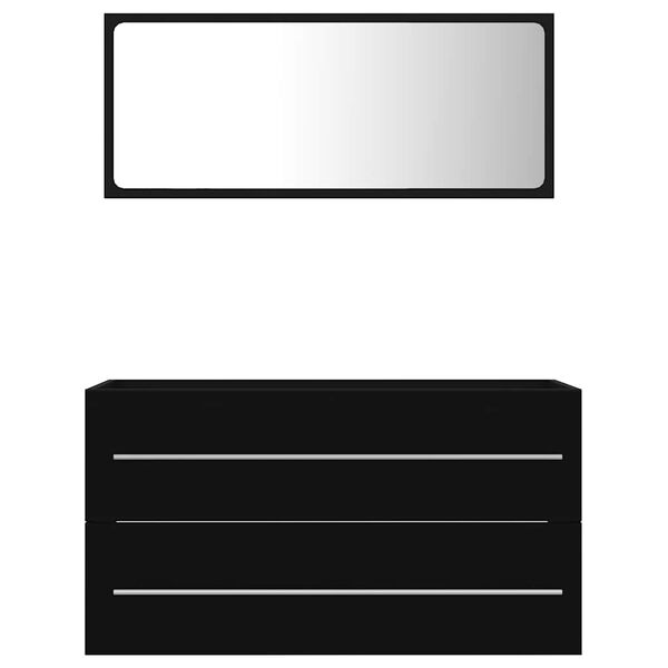 vidaXL 2d&iacute;ln&yacute; set koupelnov&eacute;ho n&aacute;bytku čern&yacute; dřevotř&iacute;ska