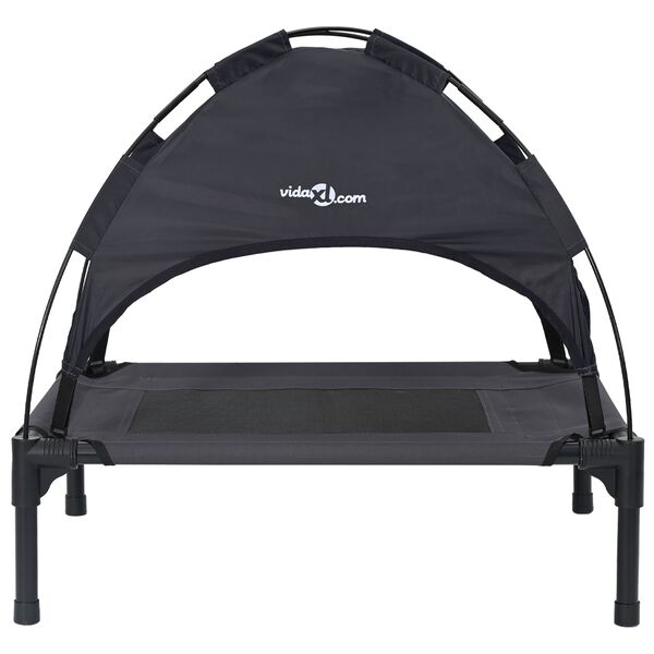 vidaXL Ps&iacute; postel Čern&aacute; 76 x 62 x 70,5 cm Ocel