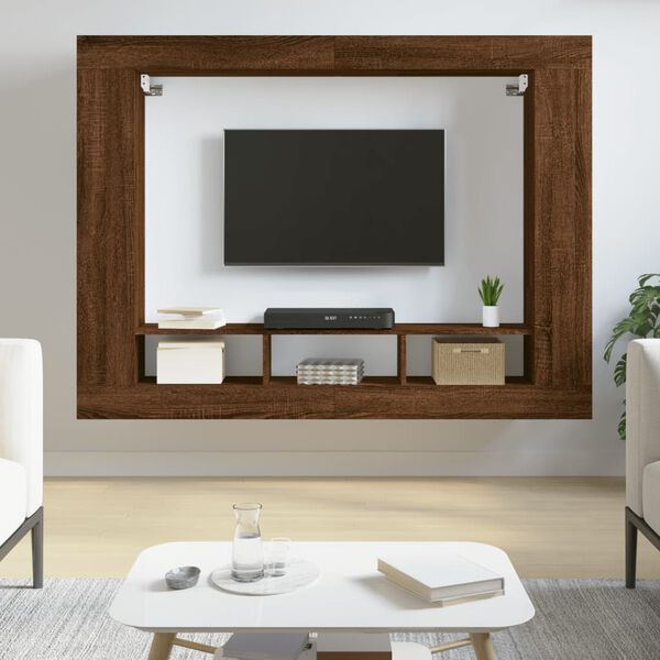 vidaXL TV skř&iacute;ňka hněd&yacute; dub 152 x 22 x 113 cm kompozitn&iacute; dřevo