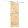 vidaXL Posuvn&eacute; dveře Př&iacute;rodn&iacute; a b&iacute;l&aacute; 80 x 210 cm