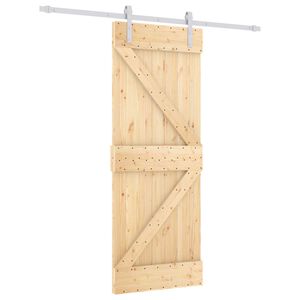 vidaXL Posuvn&eacute; dveře Př&iacute;rodn&iacute; a b&iacute;l&aacute; 80 x 210 cm