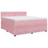 vidaXL Postel boxspring s matrac&iacute; s čelo Růžov&aacute; 180 x 200 cm Samet
