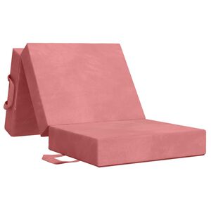vidaXL Skl&aacute;dac&iacute; pohovka postel 90 x 67 x 45 cm Růžov&aacute;