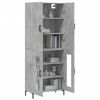 vidaXL Skř&iacute;ň highboard betonově &scaron;ed&aacute; 69,5x34x180 cm kompozitn&iacute; dřevo