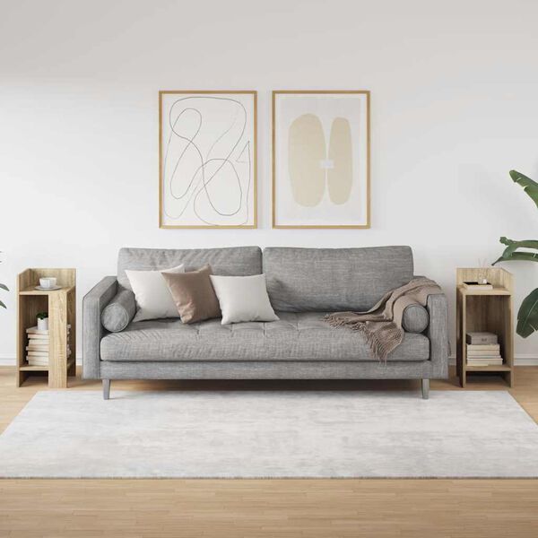 vidaXL Odkl&aacute;dac&iacute; stolky s polic&iacute; 2 ks dub sonoma 25,5x27x60 cm