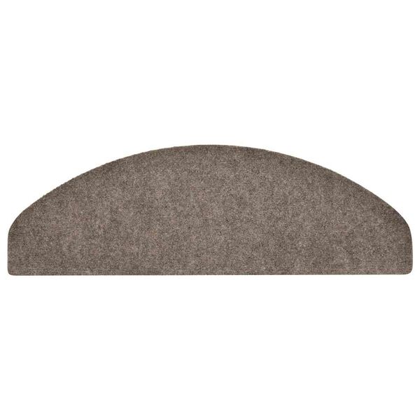 vidaXL Schodové rohože samolepicí 30 ks 65 x 21 x 4 cm béžové, půlkulaté, velké