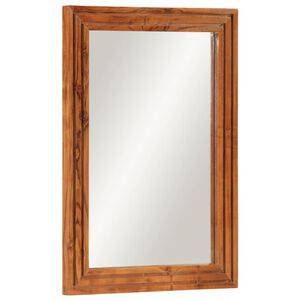 vidaXL Koupelnov&eacute; zrcadlo 50 x 70 cm masivn&iacute; ak&aacute;ciov&eacute; dřevo a sklo