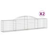 vidaXL Klenut&eacute; gabionov&eacute; ko&scaron;e 2 ks 300x30x60/80 cm pozinkovan&eacute; železo