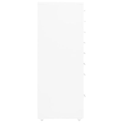 vidaXL Mobilní kartotéka bílá 28 x 41 x 109 cm kov
