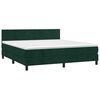 vidaXL Box spring postel s matrac&iacute; tmavě zelen&aacute; 180x200 cm samet